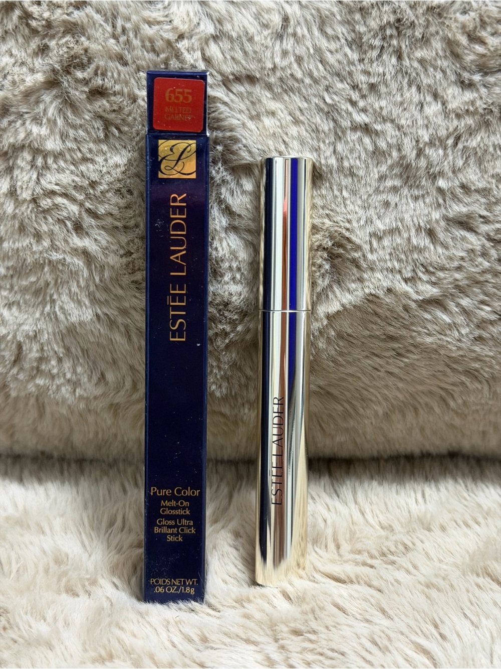 Estée Lauder Pure Color Melt-On Glossstick 655 Muted Garnet - Silver Tube